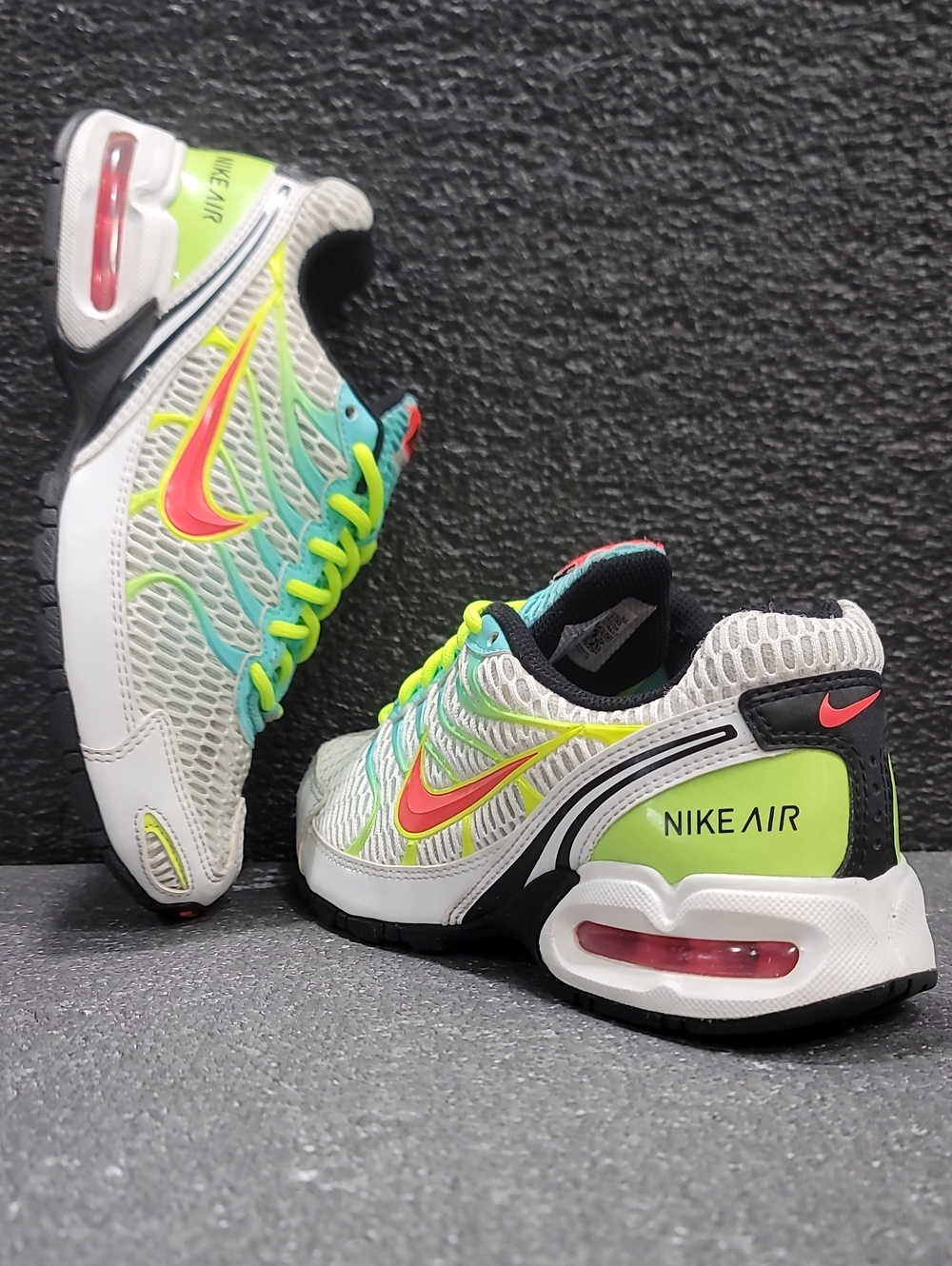 Nike Womens Air Max Torch 4 "Volt/Laser Crimson/Turquoise" Wmns 6.5 Fast Shipper